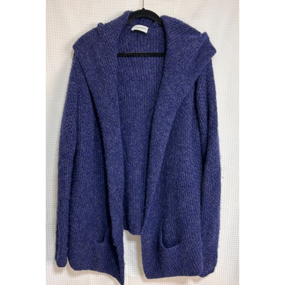 SALANIDA Women's size L/XL‎ Alpaca Wool Blend Sweater Jacket Cardigan Handmade